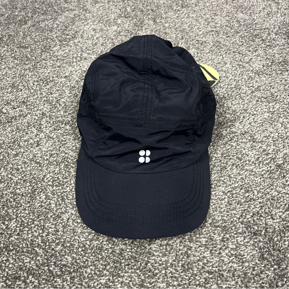 Sweaty Betty Swiftie Run Cap OS Adjustable Lightweight Black Mesh Fitness New